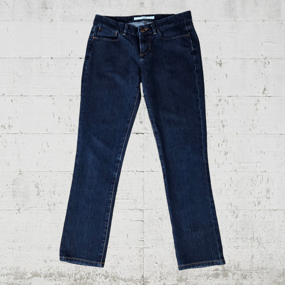 Joe's Jeans Dark Wash Low Rise Skinny Cropped Ankle Cigarette Jeans Size 25 / 0 - Picture 3 of 7